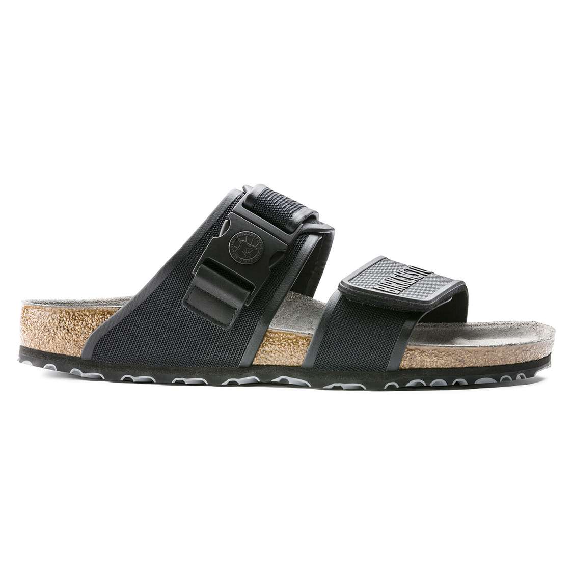 Birkenstock Rotterdam Microfiber Two Strap Sandals Black | PiXybgzEfOq