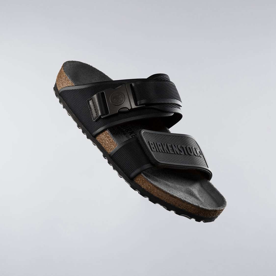 Birkenstock Rotterdam Microfiber Two Strap Sandals Black | PiXybgzEfOq