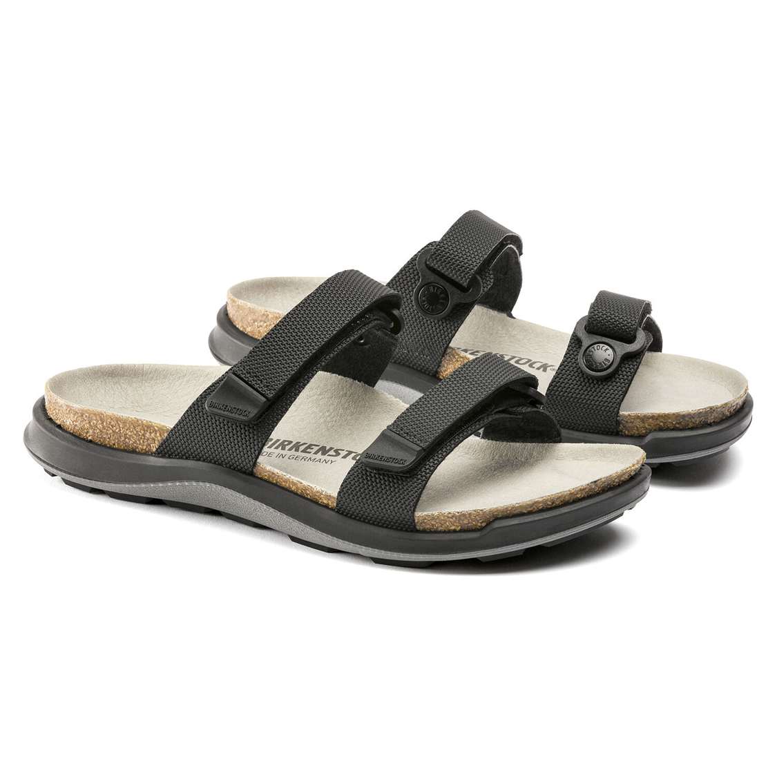 Birkenstock Sahara Birko-Flor Two Strap Sandals Black | J9nO8kCW8e3