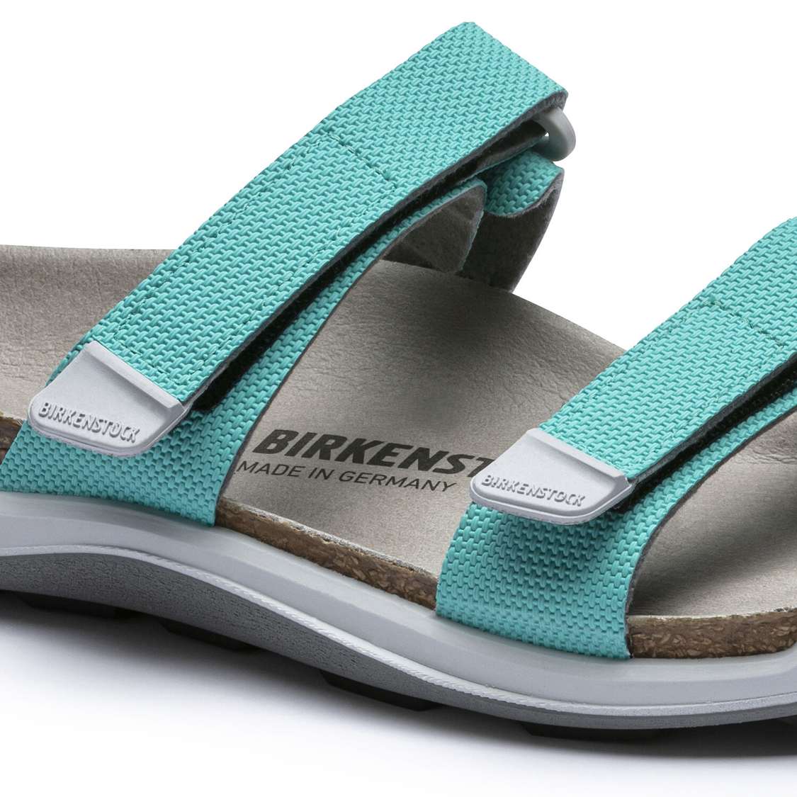 Birkenstock Sahara Birko-Flor Two Strap Sandals Light Turquoise | j784R2UB5aQ