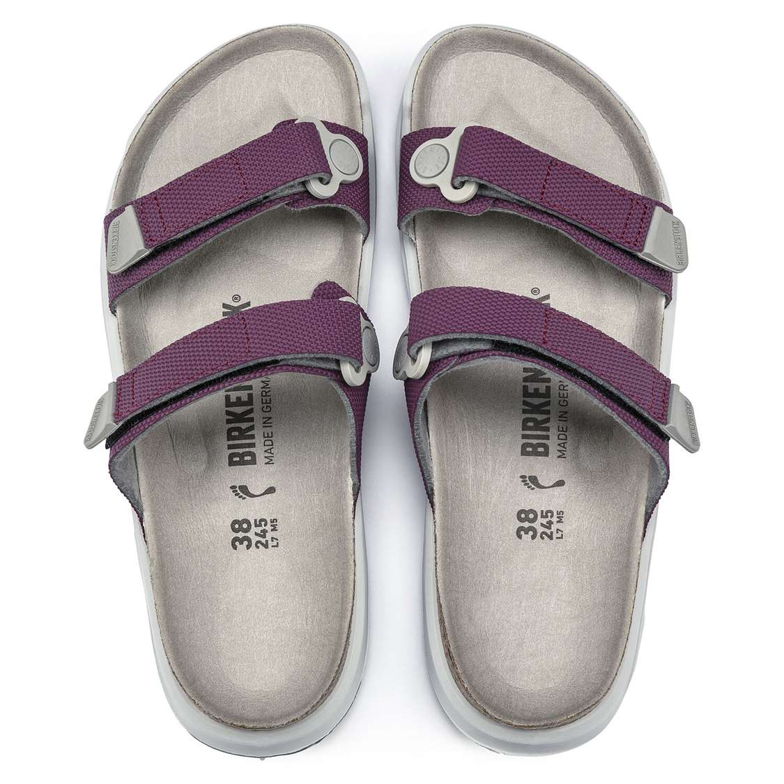 Birkenstock Sahara Birko-Flor Two Strap Sandals Purple | pJjWonj5IfO