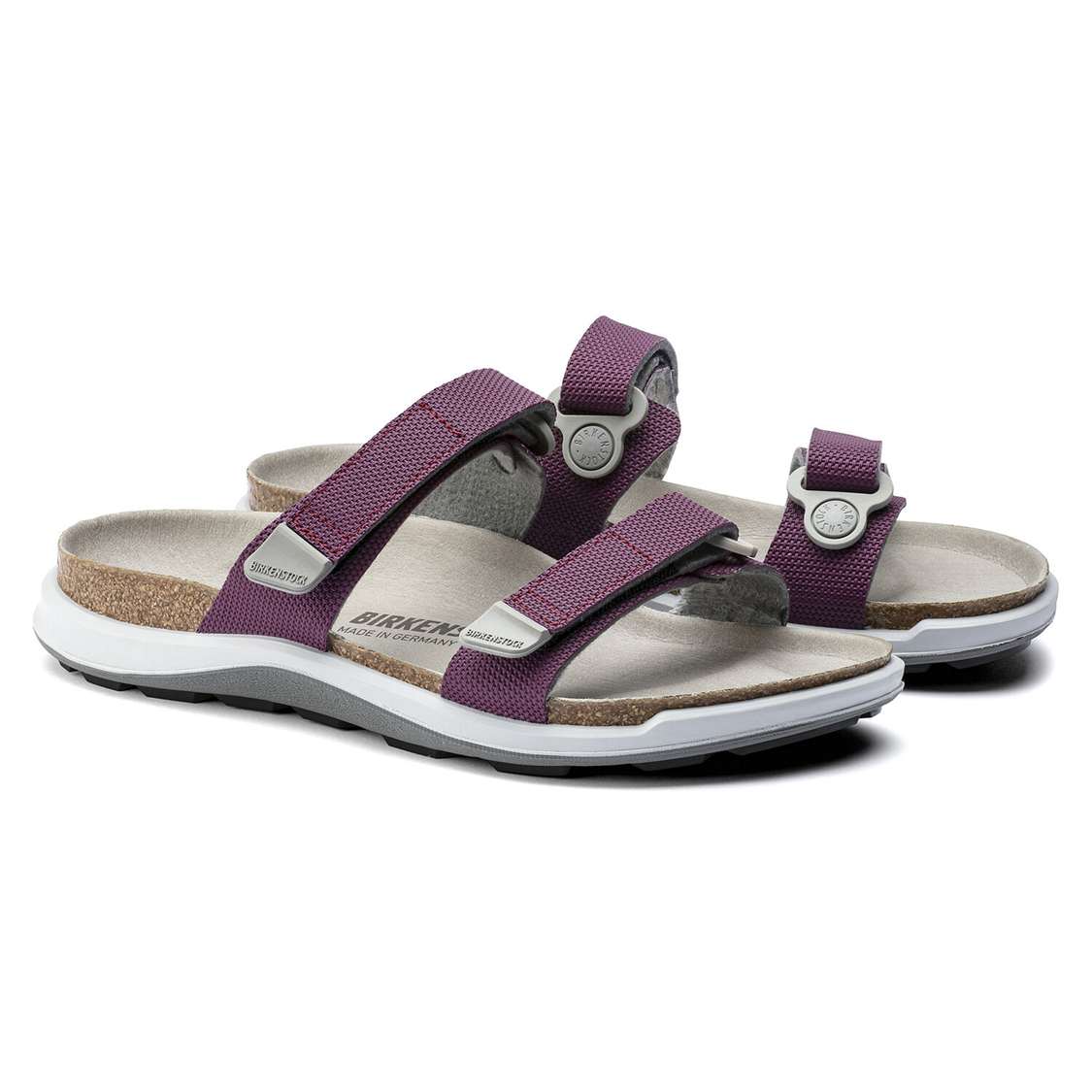 Birkenstock Sahara Birko-Flor Two Strap Sandals Purple | pJjWonj5IfO