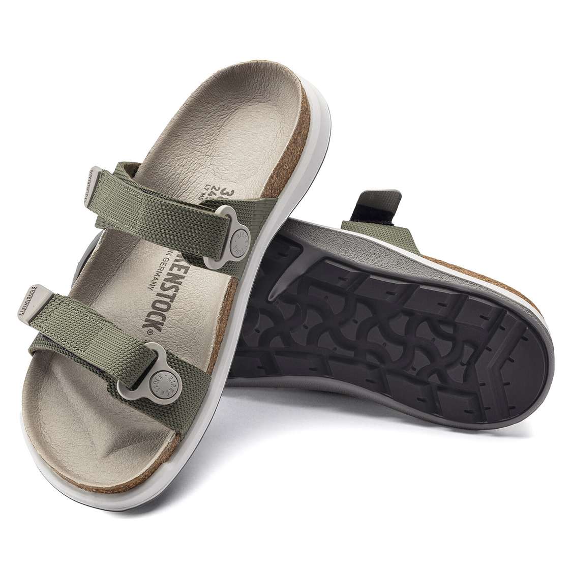 Birkenstock Sahara Birko-Flor Two Strap Sandals Khaki | x7rUqOgdBl1