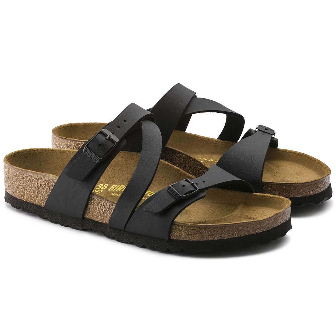 Birkenstock Salina Birko-Flor Multi Strap Sandals Black | I5aBbCIX81Z