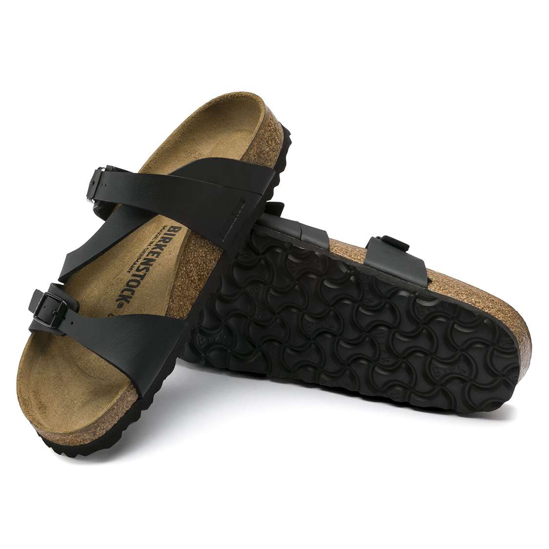 Birkenstock Salina Birko-Flor Multi Strap Sandals Black | IQ23kEklVlE