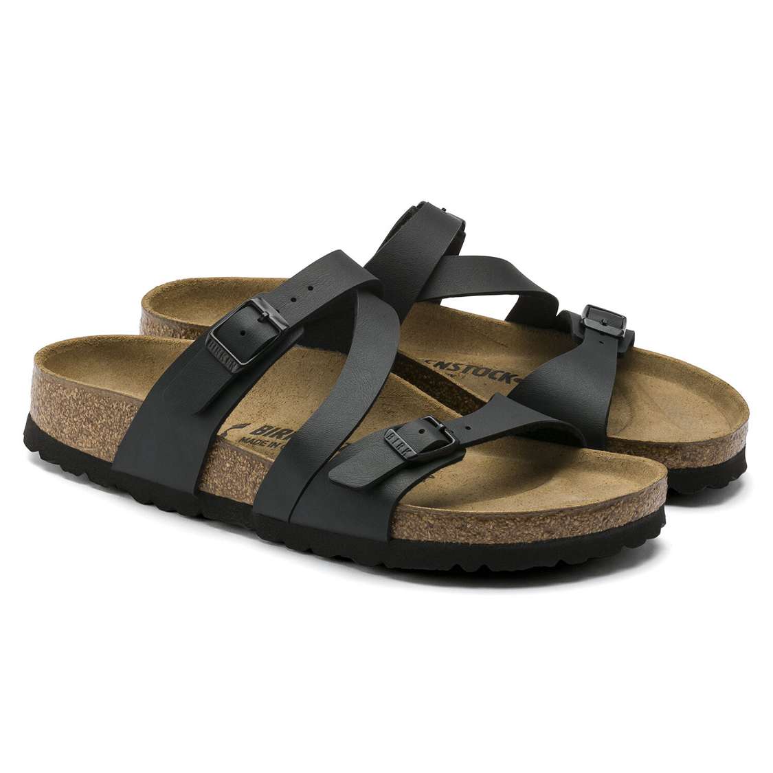 Birkenstock Salina Birko-Flor Multi Strap Sandals Black | IQ23kEklVlE