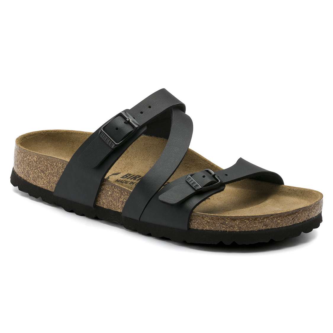 Birkenstock Salina Birko-Flor Multi Strap Sandals Black | IQ23kEklVlE