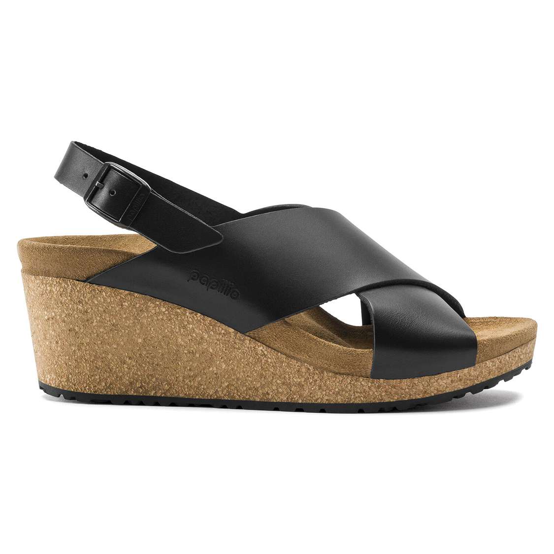 Birkenstock Samira Leather Two Strap Sandals Black | nujwlrpU5iv