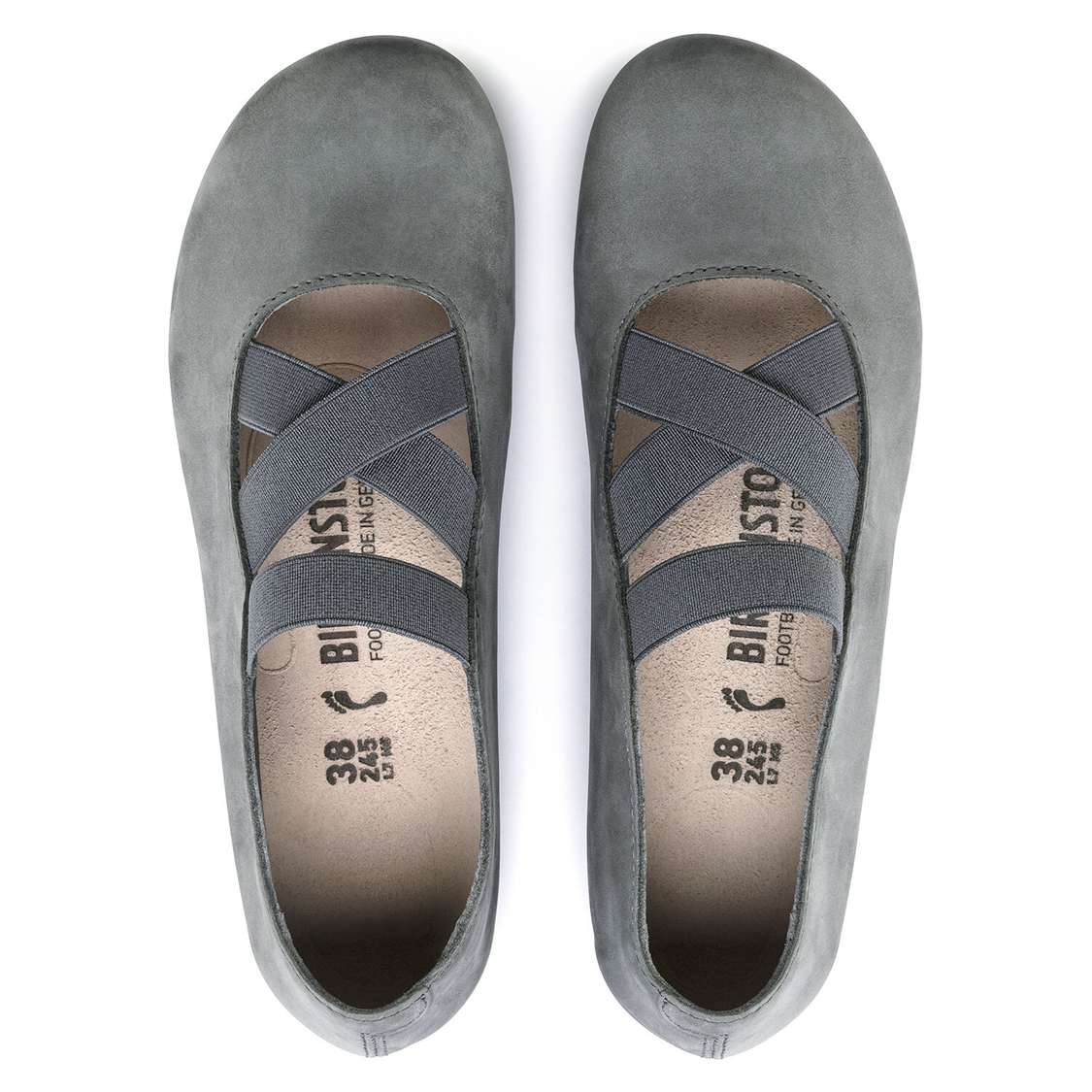 Birkenstock Santa Ana Nubuck Leather Low Shoes Grey | 5Qt7YkT9zeJ