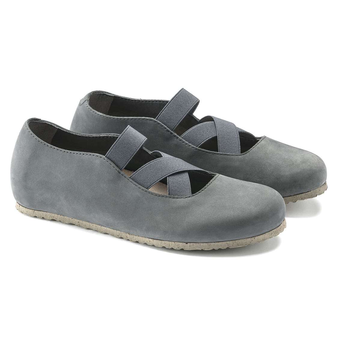 Birkenstock Santa Ana Nubuck Leather Low Shoes Grey | 5Qt7YkT9zeJ