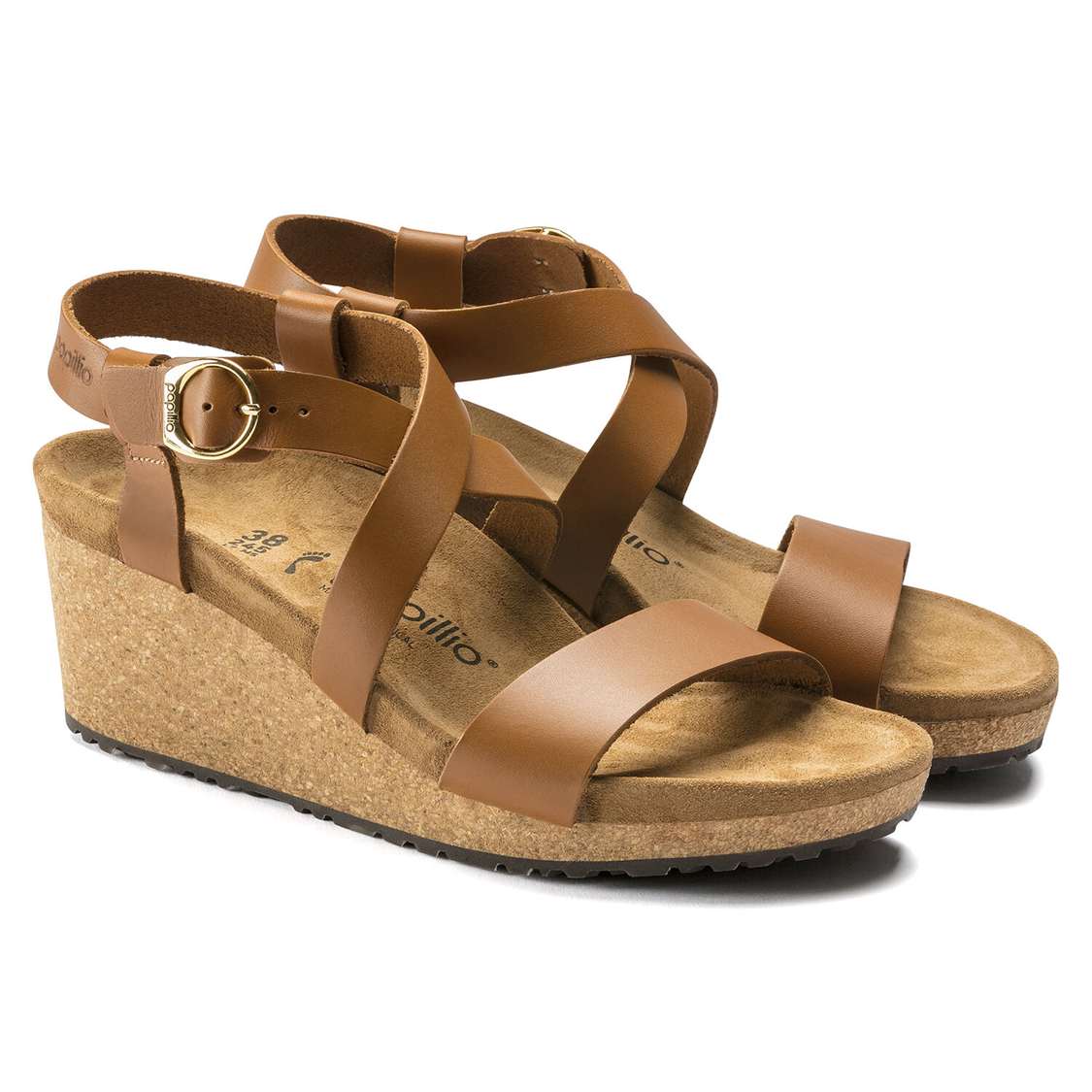 Birkenstock Sibyl Leather Back Strap Sandals Brown | 5AVkKo27bDS