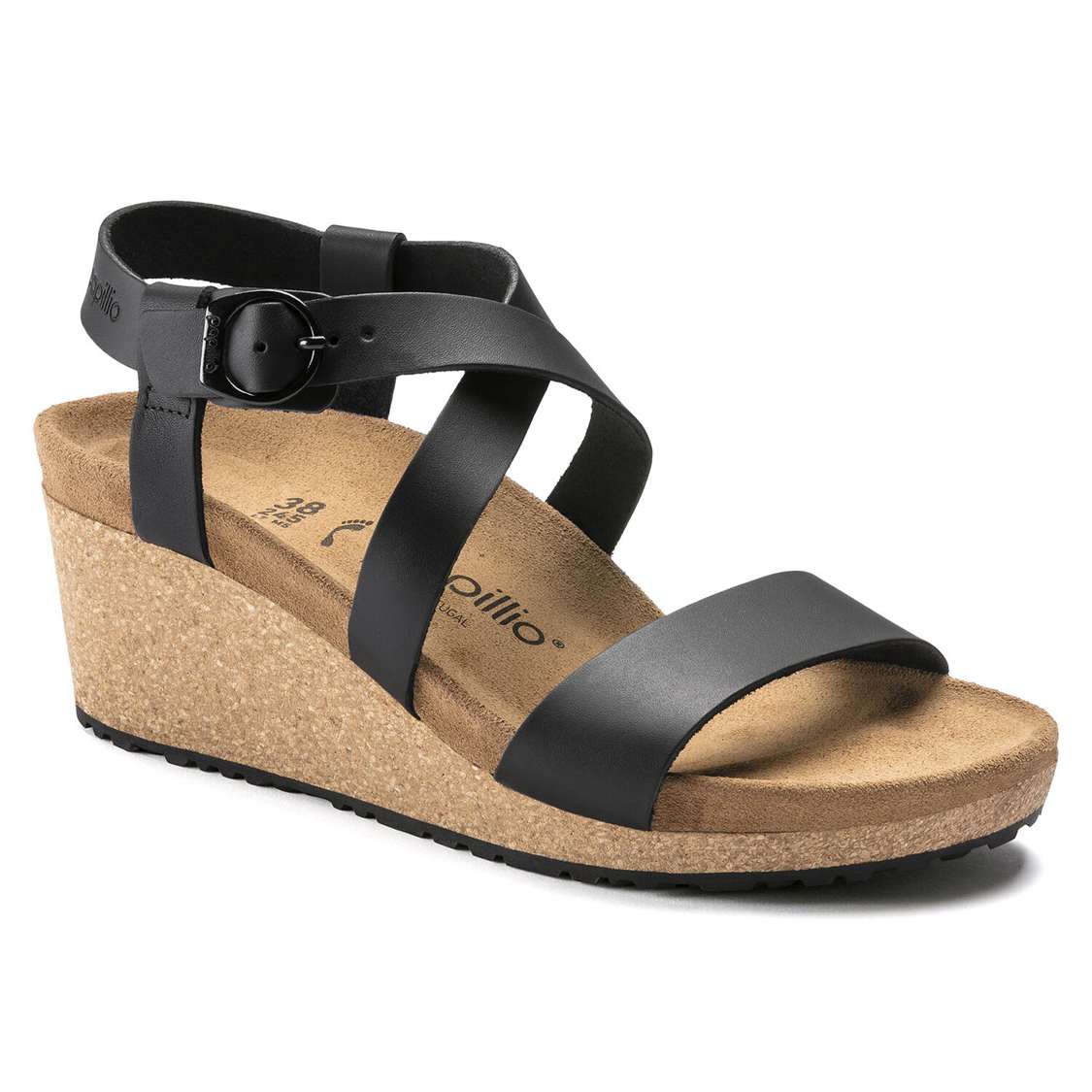 Birkenstock Sibyl Leather Back Strap Sandals Black | danHYLDBTpi