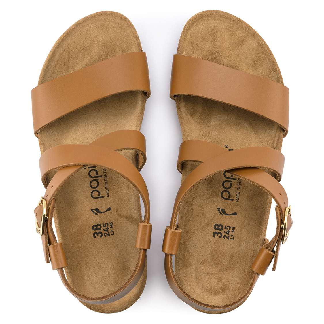 Birkenstock Sibyl Leather Multi Strap Sandals Brown | MwbblIxQvyz