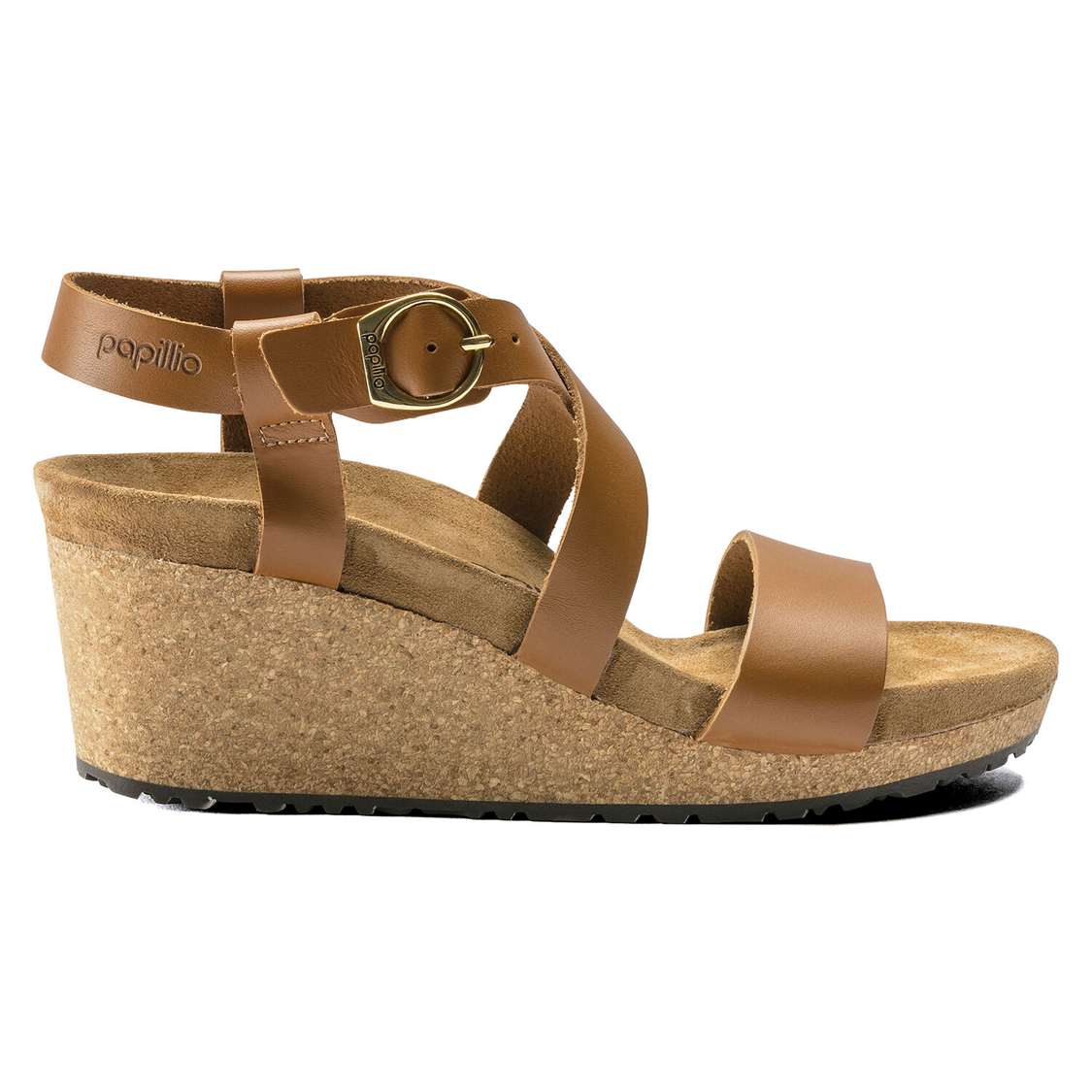 Birkenstock Sibyl Leather Wedges Sandals Brown | pPI6te1bhek