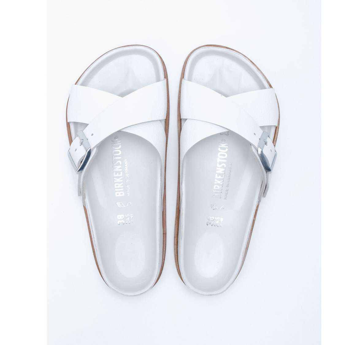 Birkenstock Siena Exquisite Leather Two Strap Sandals White | LvQGFZ9jw62