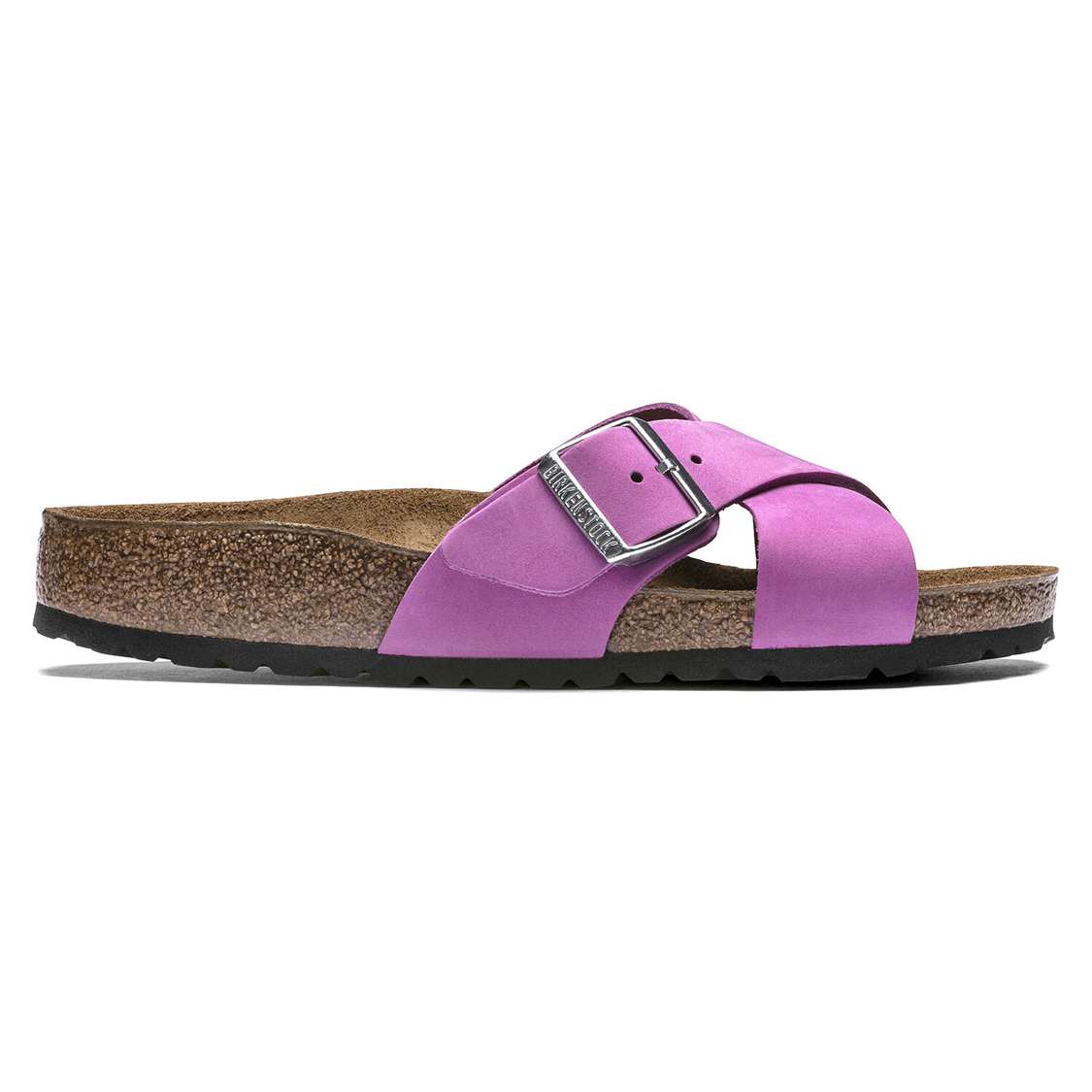 Birkenstock Siena Nubuck Leather Two Strap Sandals Purple | 9GcU5RLRC2f