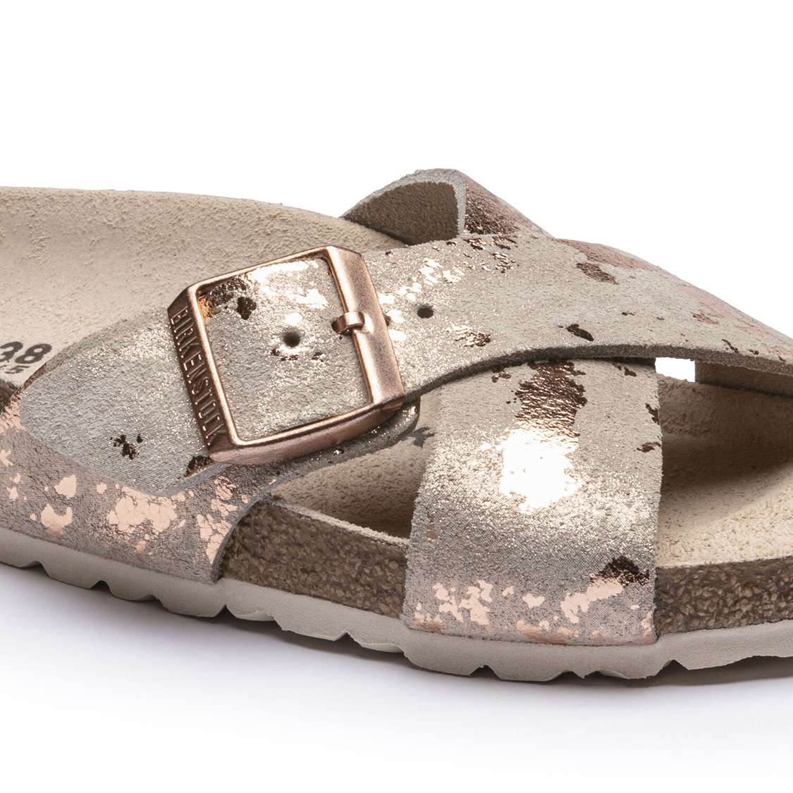 Birkenstock Siena Suede Leather Two Strap Sandals Rose Copper | dZz35Dt9hE1