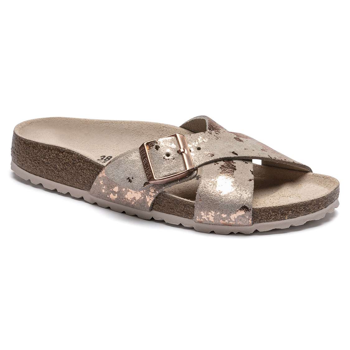 Birkenstock Siena Suede Leather Two Strap Sandals Rose Copper | dZz35Dt9hE1