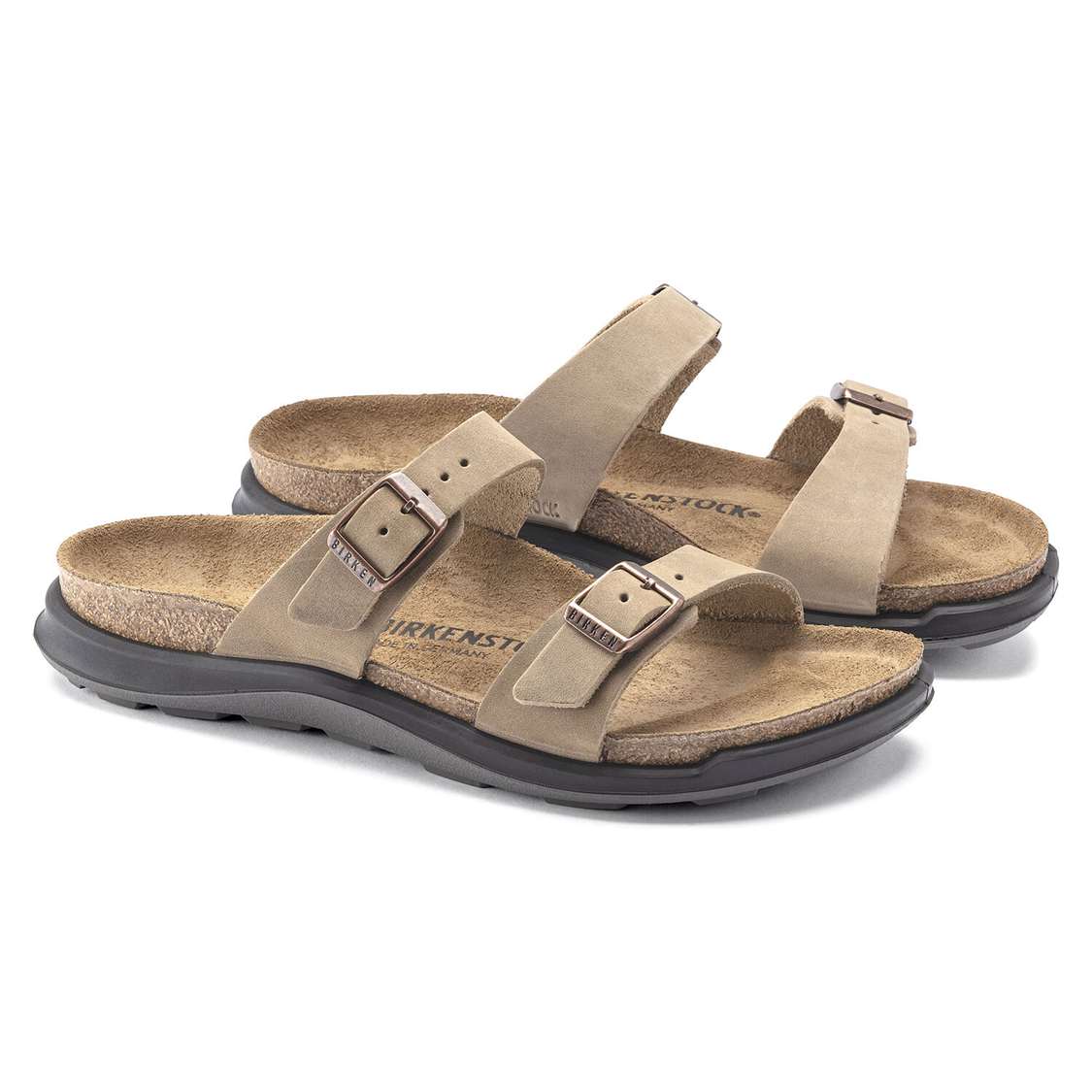 Birkenstock Sierra Oiled Leather Two Strap Sandals Brown | D6FjCD3a4V5