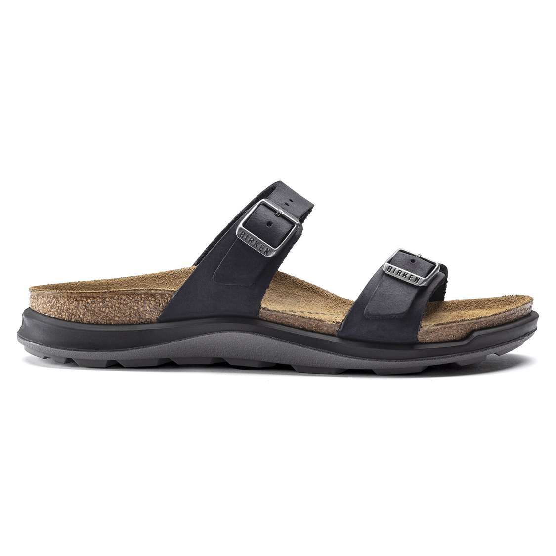 Birkenstock Sierra Oiled Leather Two Strap Sandals Black | aeqEfG18pyV