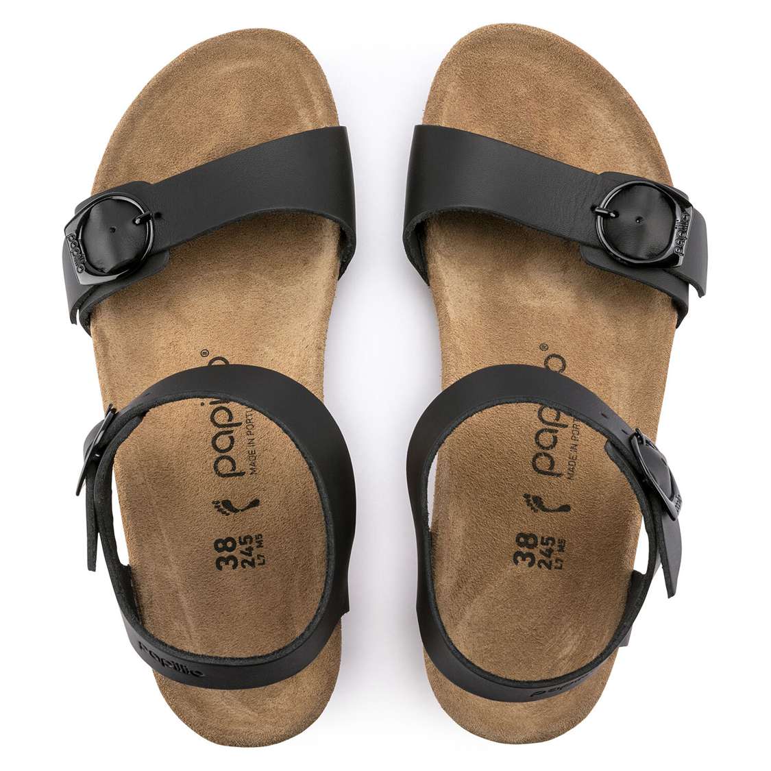 Birkenstock Soley Leather Back Strap Sandals Black | ZV4H6vAAcuo