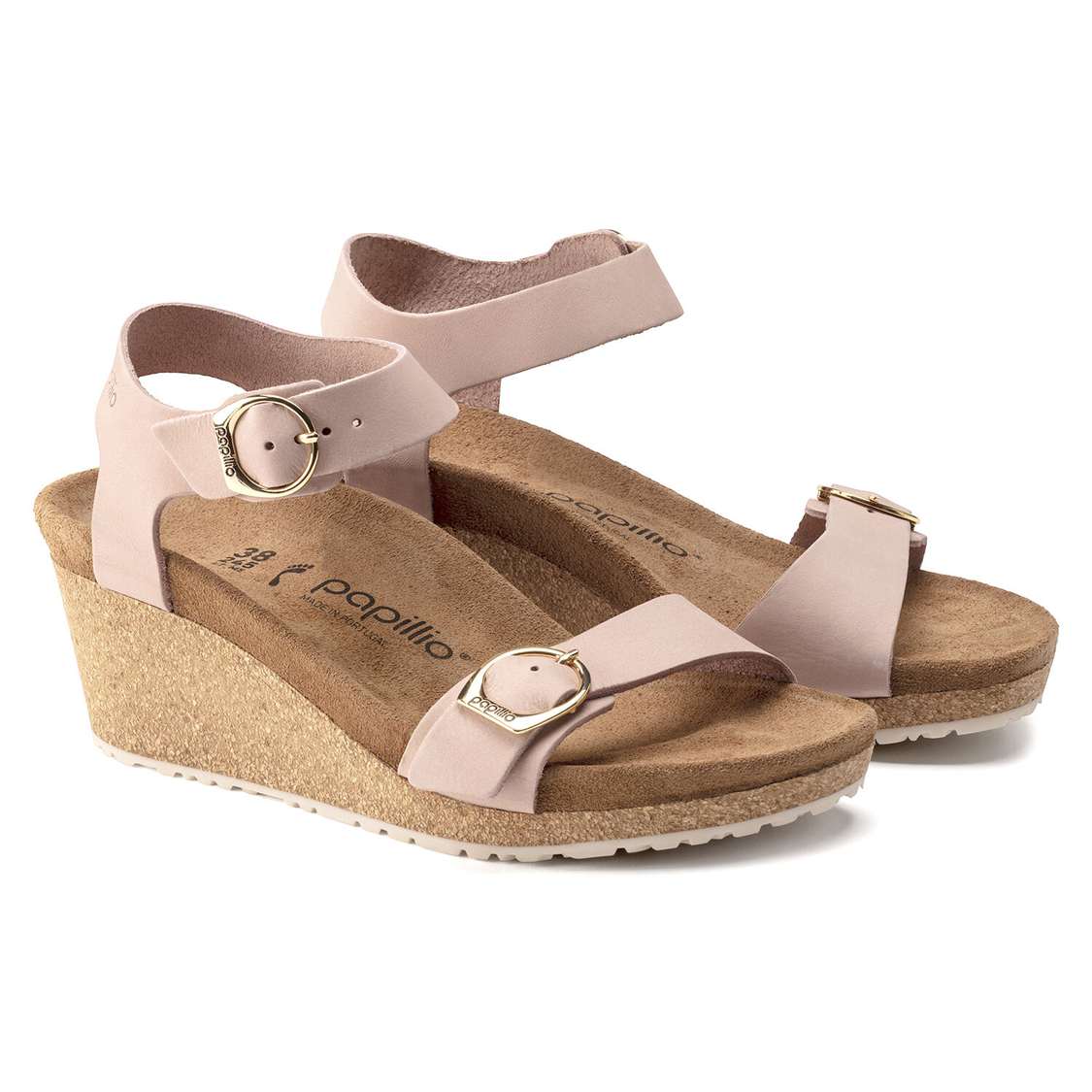 Birkenstock Soley Nubuck Leather Back Strap Sandals Pink | hYndf9EbYkB