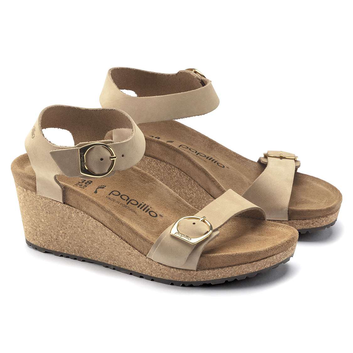 Birkenstock Soley Nubuck Leather Back Strap Sandals Brown | xwRD7Xu9jSa