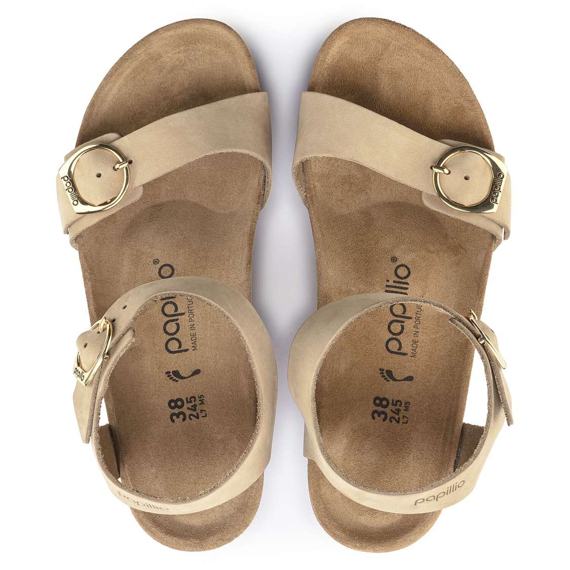 Birkenstock Soley Nubuck Leather Two Strap Sandals Brown | nY2lOpQBp3h