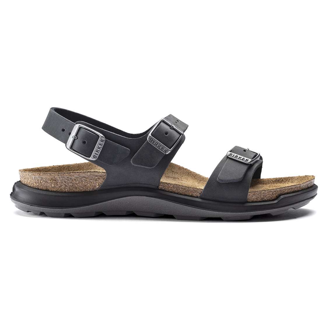 Birkenstock Sonora Oiled Leather Back Strap Sandals Black | NH5GM1DY9lu