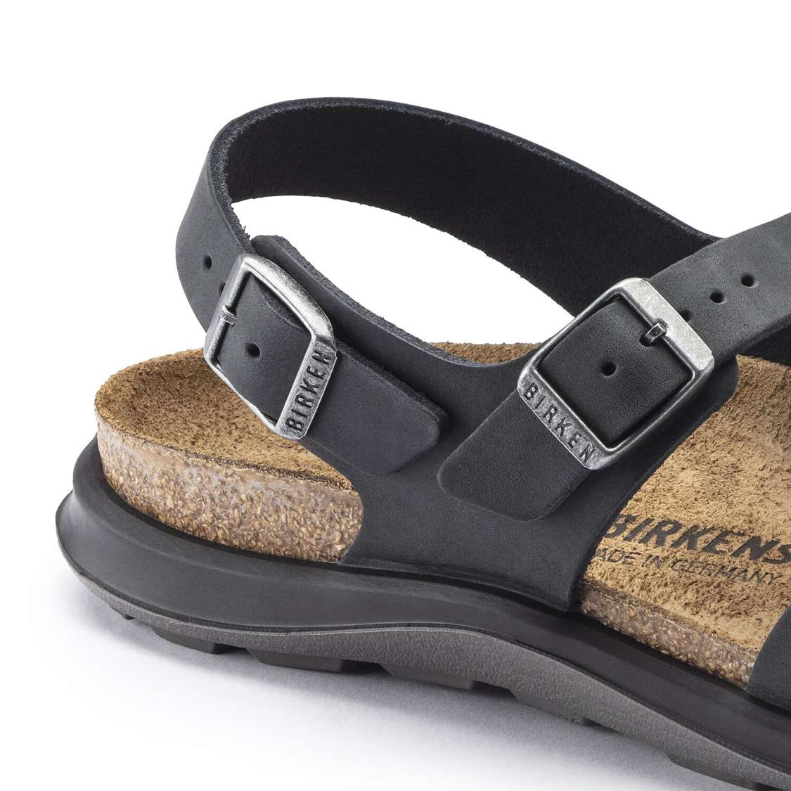 Birkenstock Sonora Oiled Leather Back Strap Sandals Black | NH5GM1DY9lu