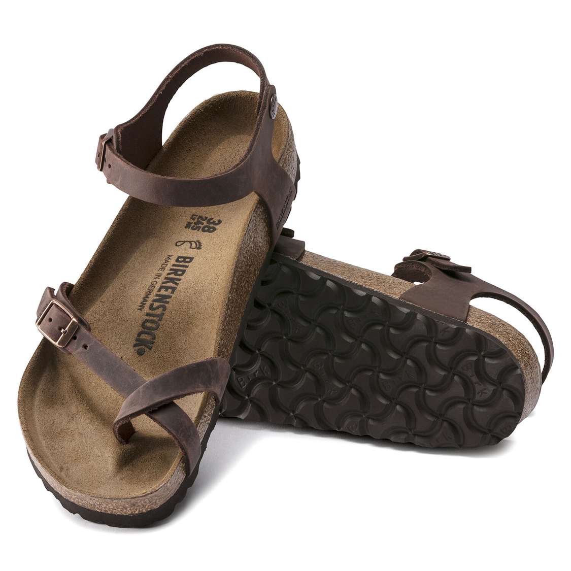 Birkenstock Taormina Oiled Leather Back Strap Sandals Brown | BDm8KSAanfc