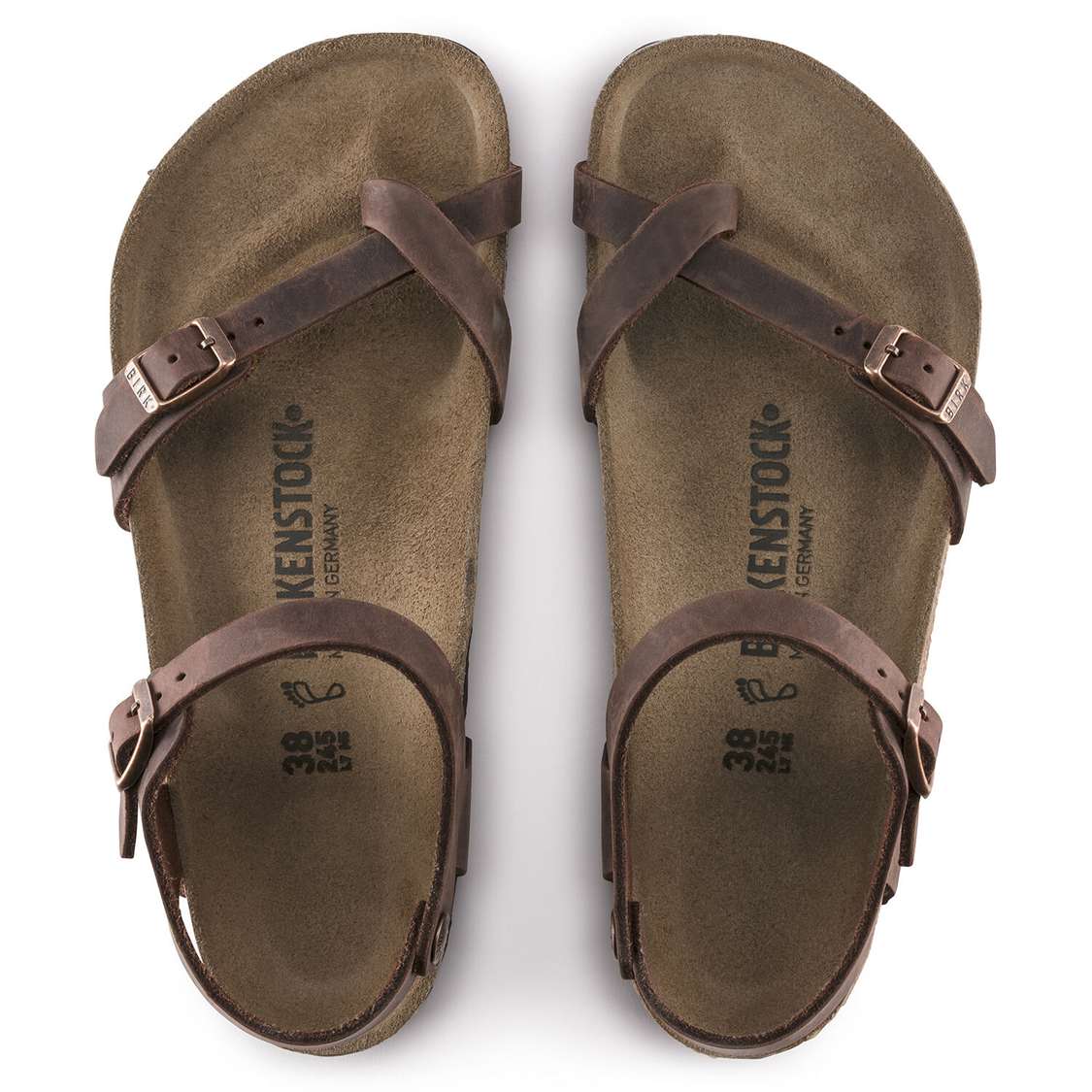 Birkenstock Taormina Oiled Leather Back Strap Sandals Brown | BDm8KSAanfc