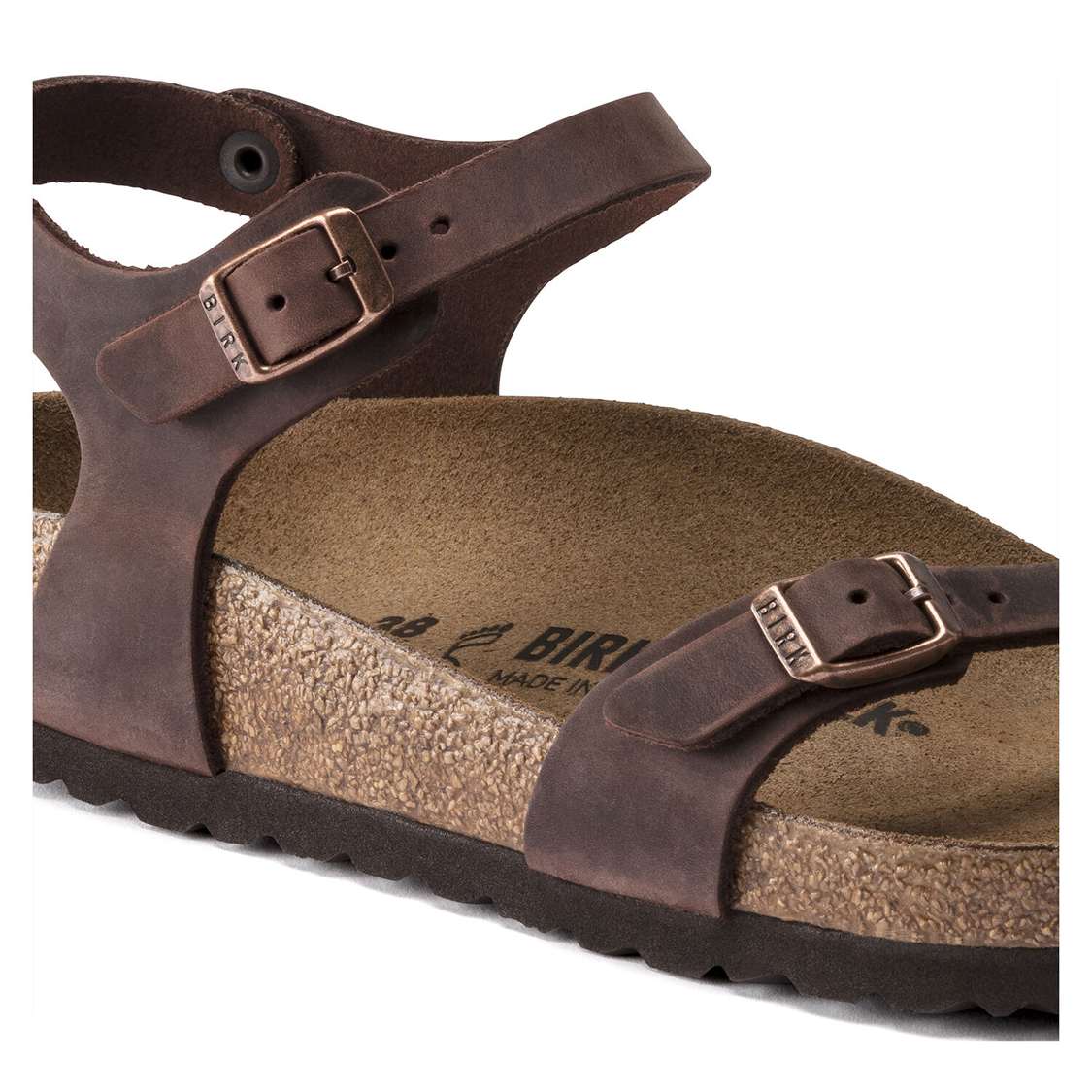 Birkenstock Taormina Oiled Leather Back Strap Sandals Brown | BDm8KSAanfc