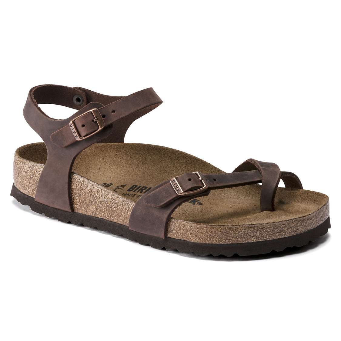 Birkenstock Taormina Oiled Leather Back Strap Sandals Brown | BDm8KSAanfc