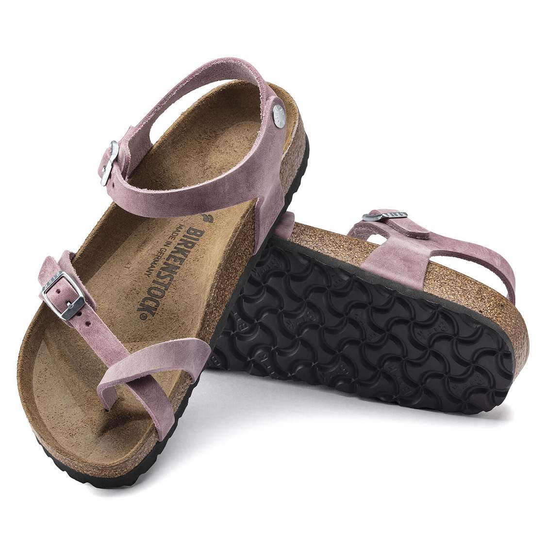 Birkenstock Taormina Oiled Leather Back Strap Sandals Lavender | KmgVO4MQcpV