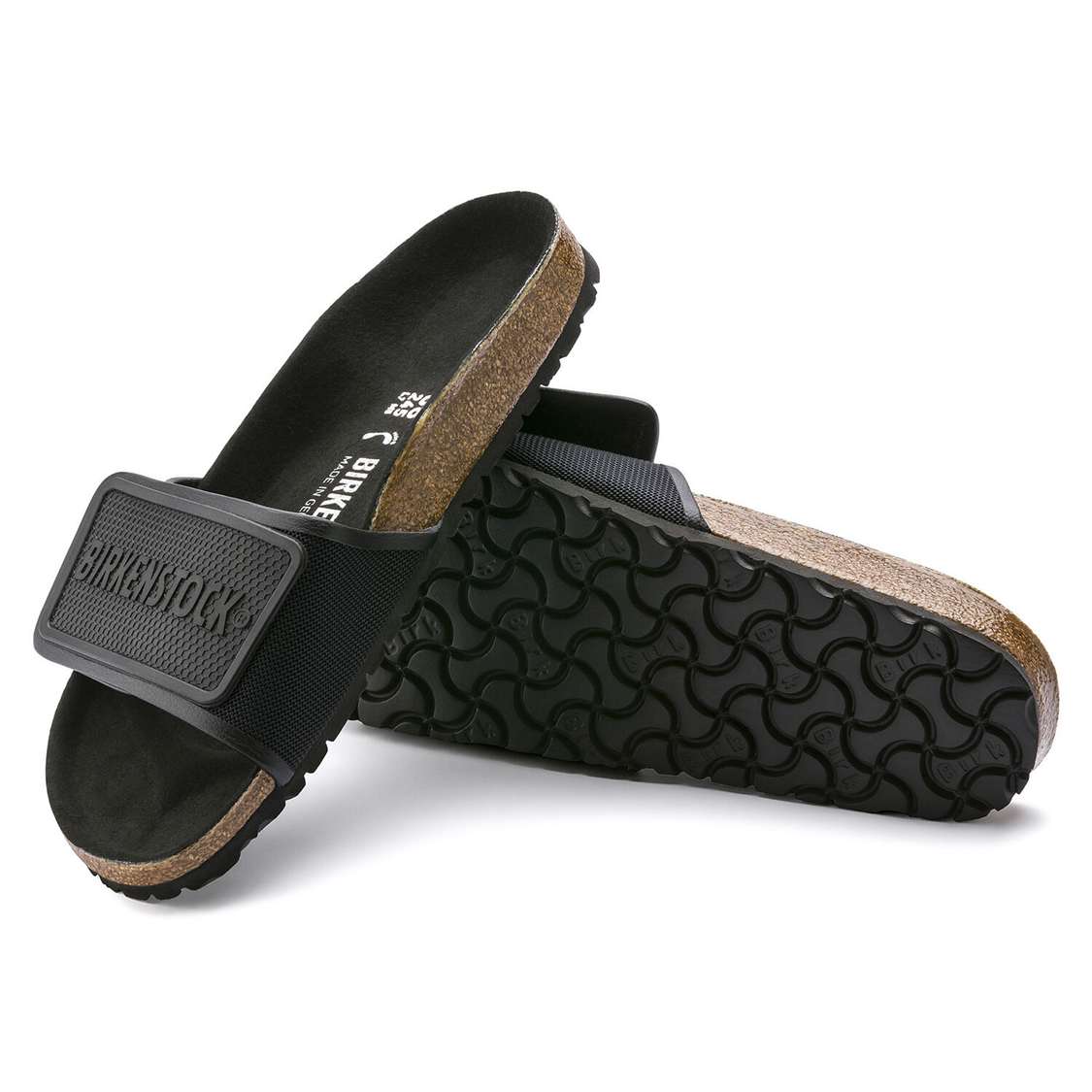 Birkenstock Tema Microfiber One Strap Sandals Black | NYCB61TtaSW