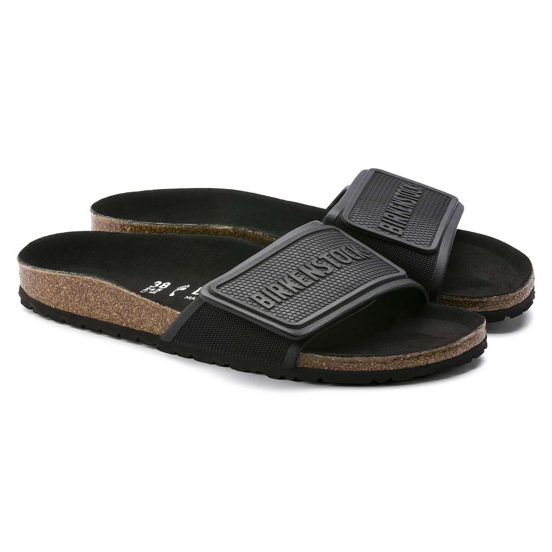 Birkenstock Tema Microfiber One Strap Sandals Black | NYCB61TtaSW