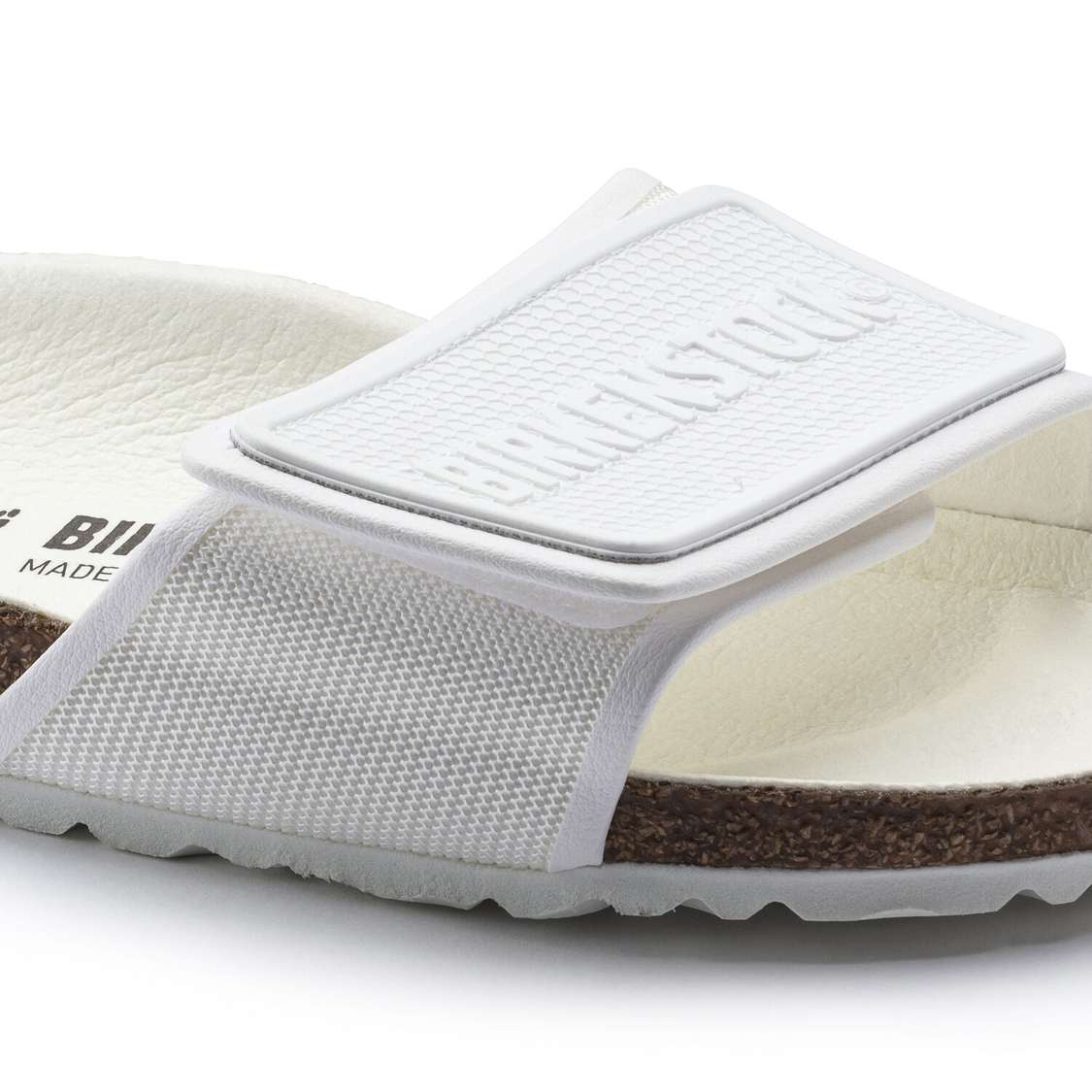 Birkenstock Tema Microfiber One Strap Sandals White | RBrtPfxGaun