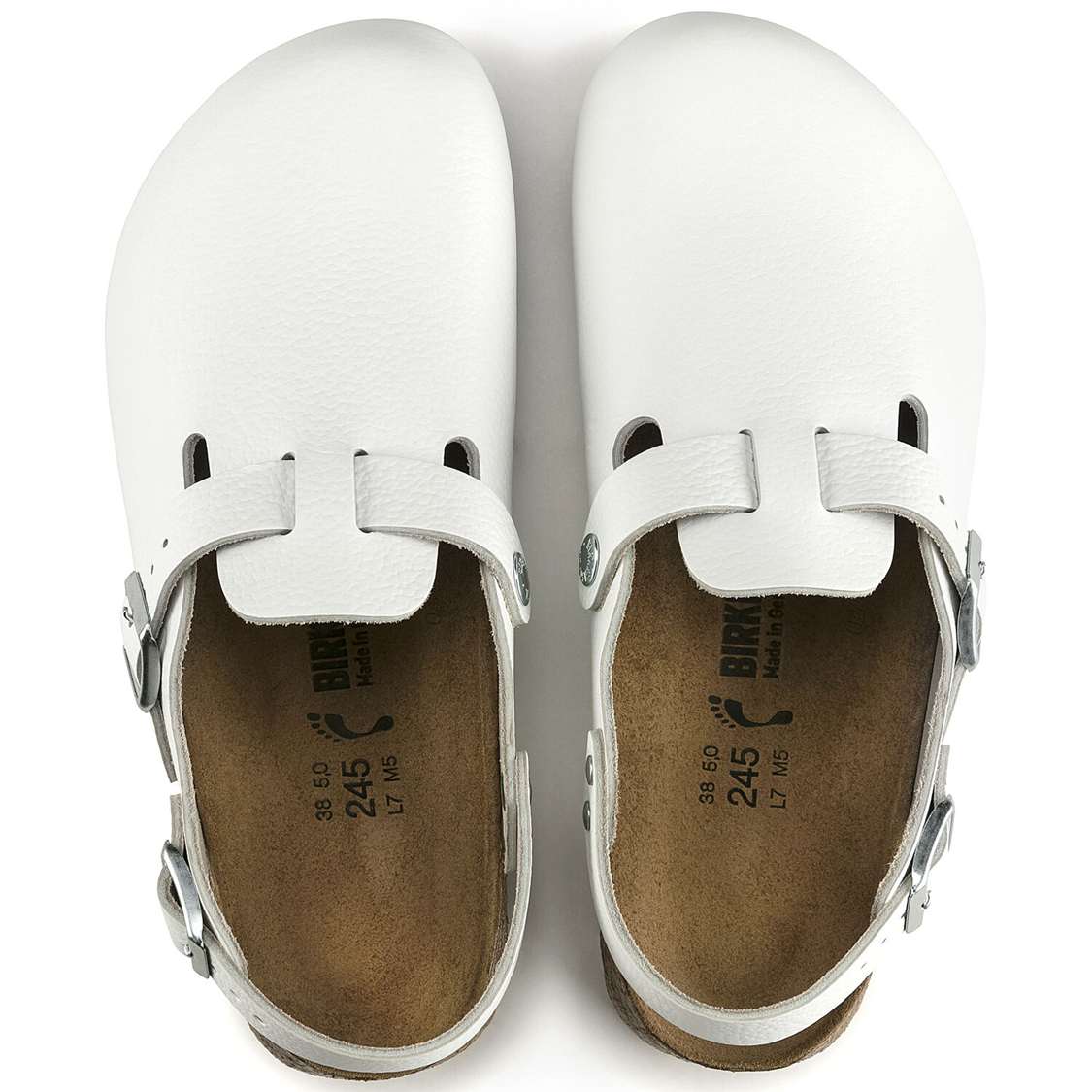 Birkenstock Tokio Super Grip Leather Clogs White | QvJdhq4VwW1