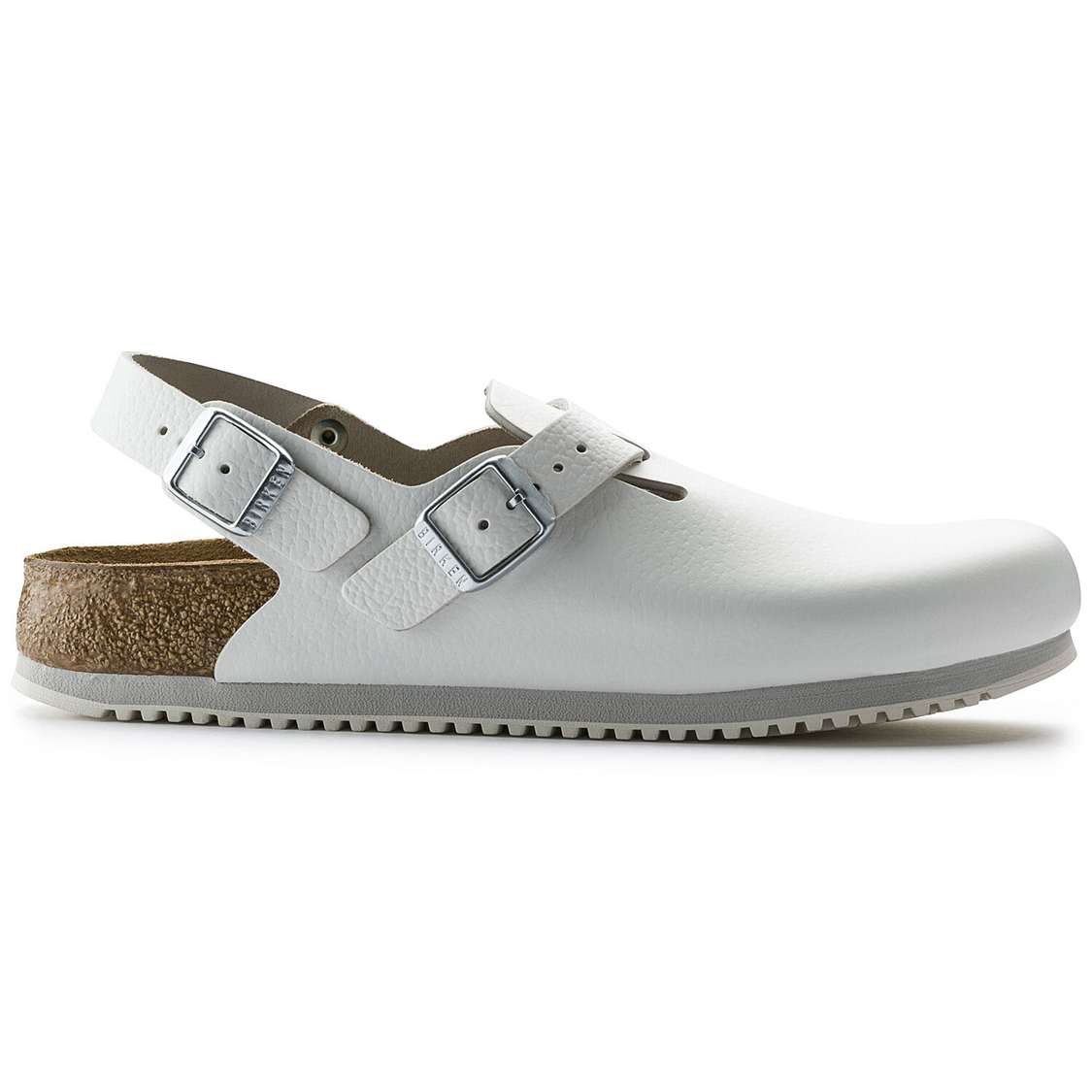 Birkenstock Tokio Super Grip Leather Clogs White | QvJdhq4VwW1