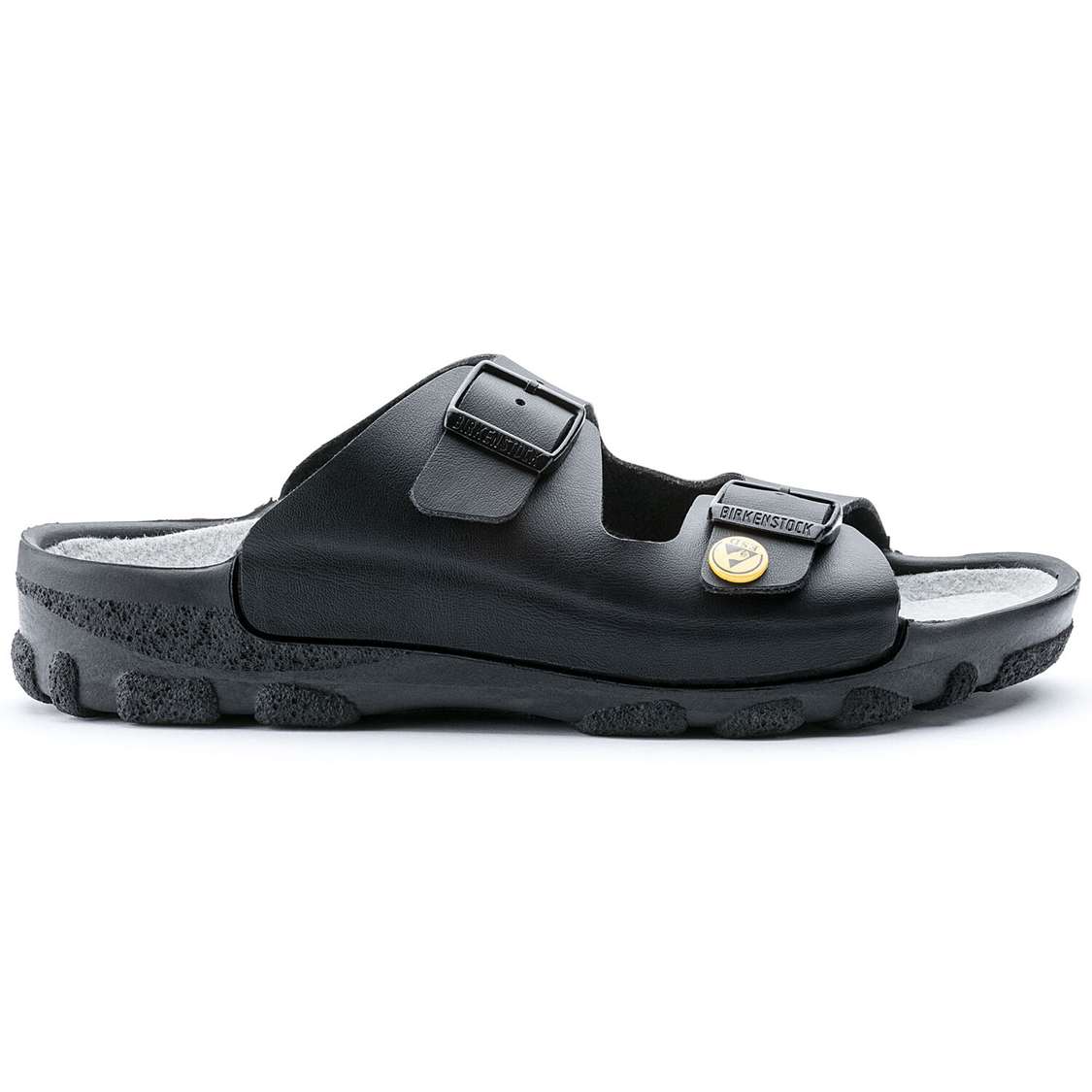 Birkenstock Toulon ESD Birkibuc Two Strap Sandals Black | FVqXStt5PKM