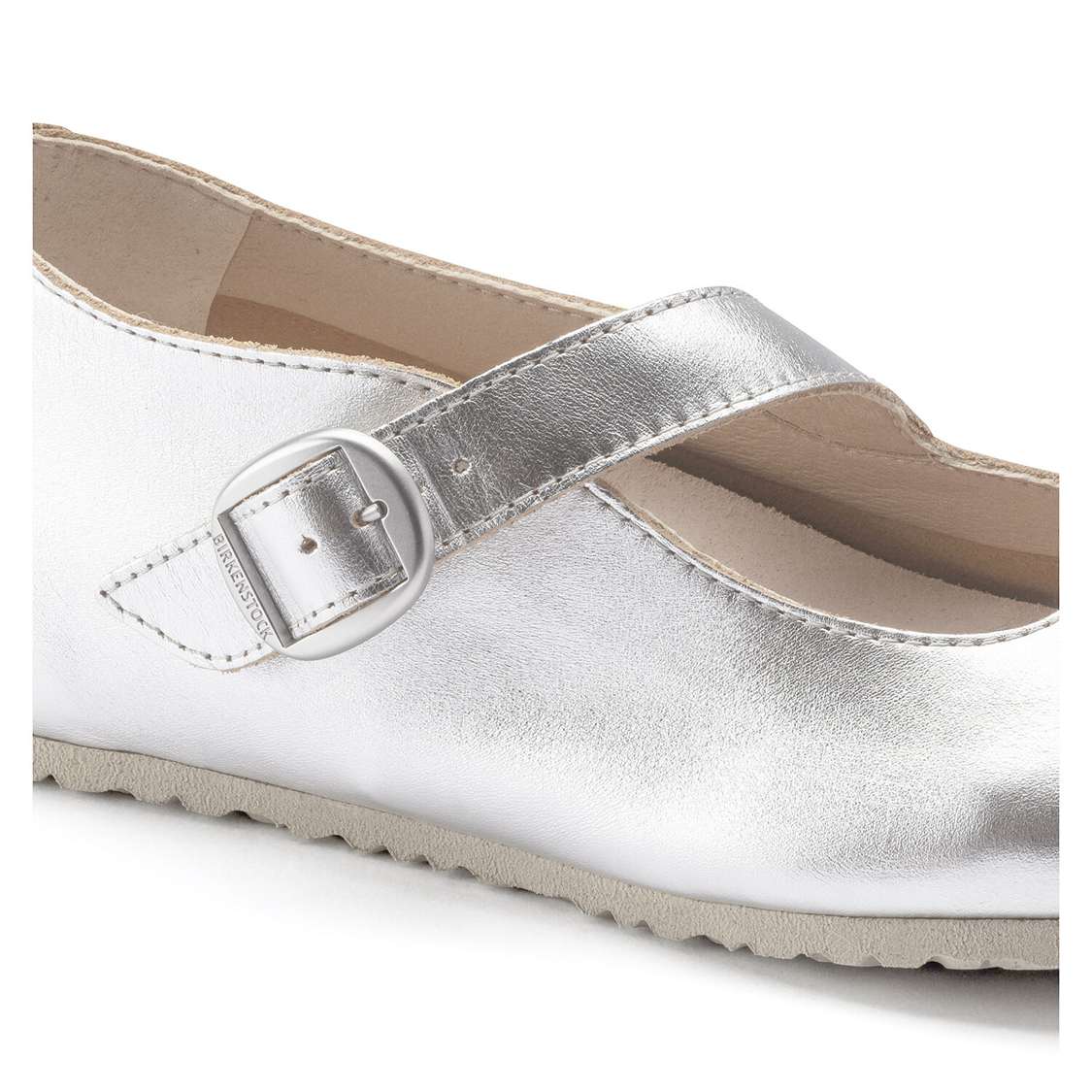 Birkenstock Tracy Leather Low Shoes Silver | v9KNcA7fJfN