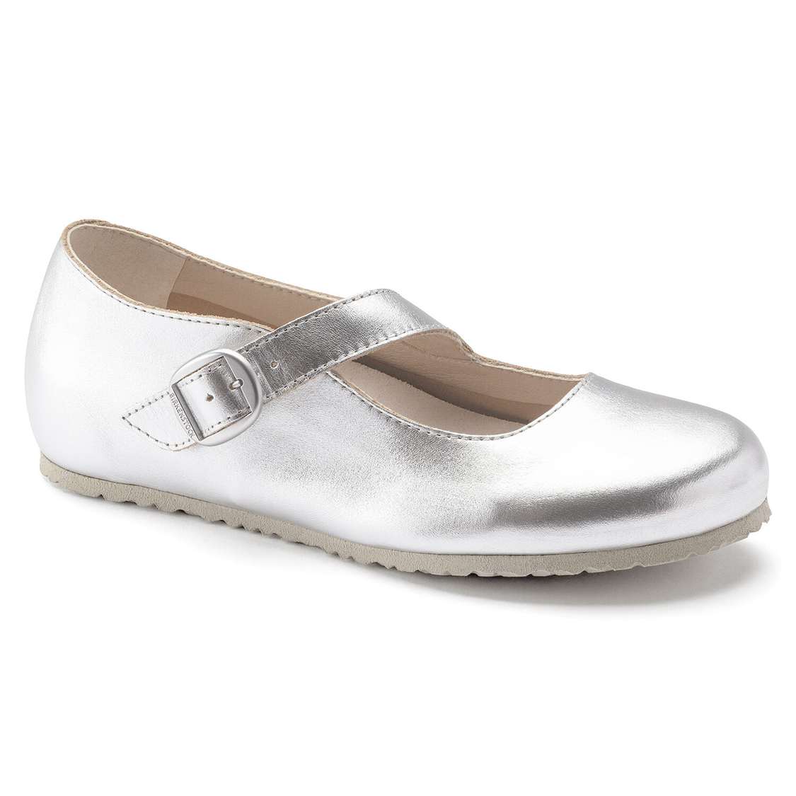 Birkenstock Tracy Leather Low Shoes Silver | v9KNcA7fJfN