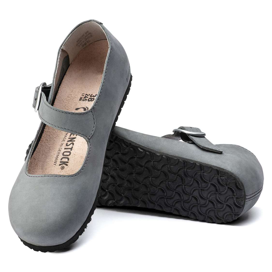 Birkenstock Tracy Nubuck Leather Low Shoes Grey | R6orj2aPtFZ