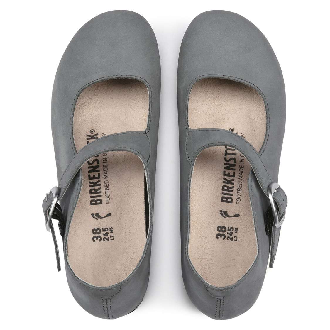 Birkenstock Tracy Nubuck Leather Low Shoes Grey | R6orj2aPtFZ