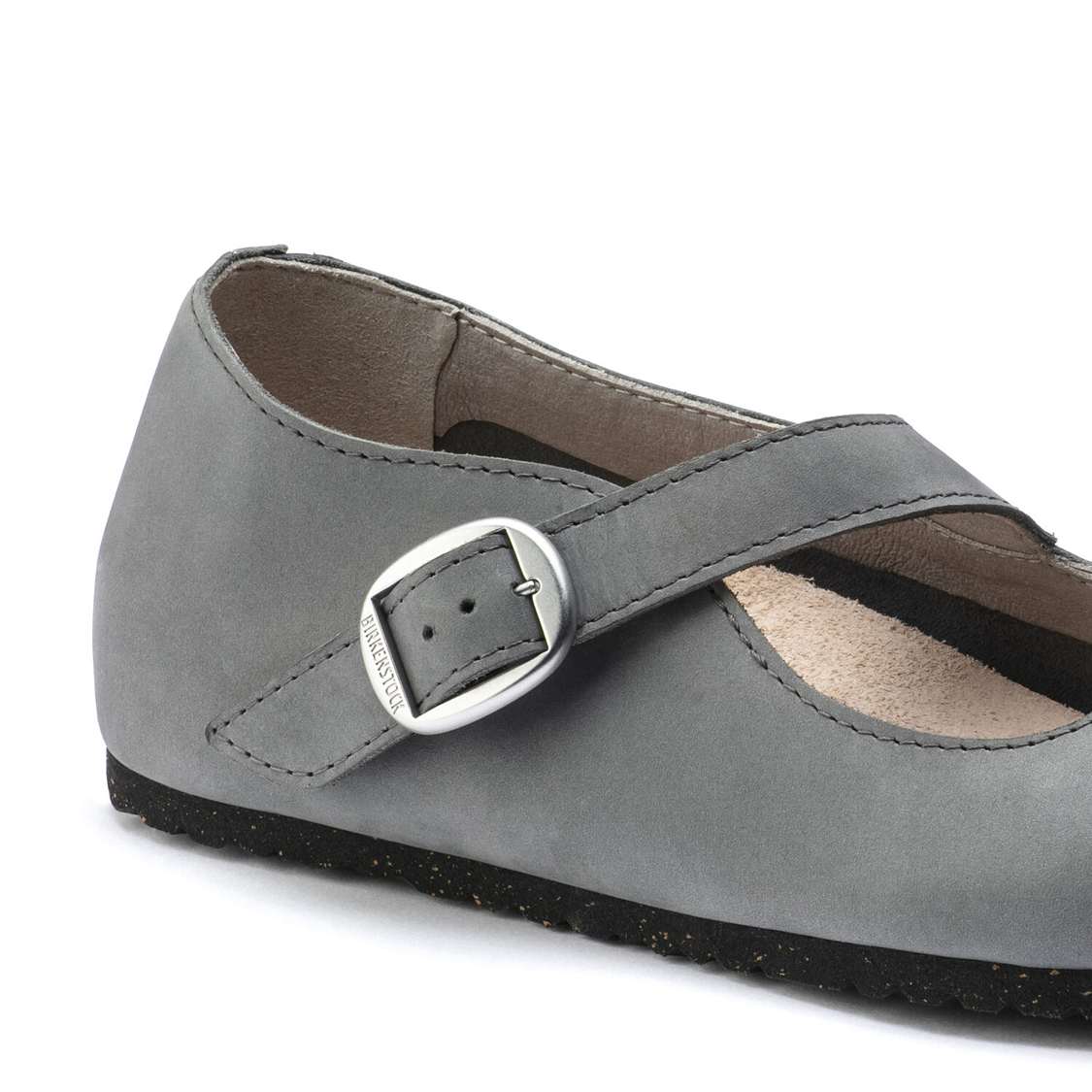 Birkenstock Tracy Nubuck Leather Low Shoes Grey | R6orj2aPtFZ