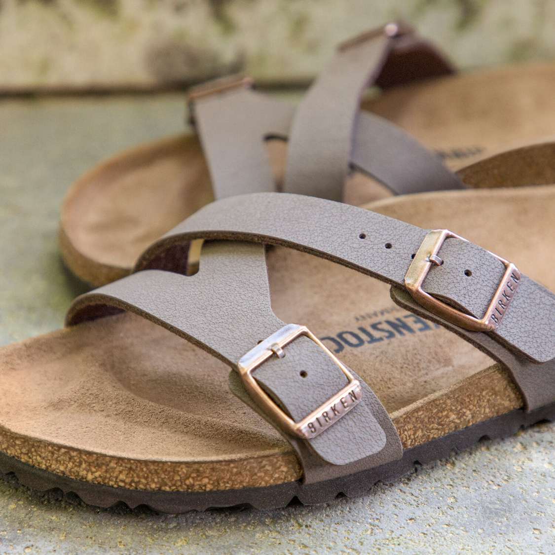 Birkenstock Yao Birkibuc Multi Strap Sandals Yellow | 9zBnad2RP5N