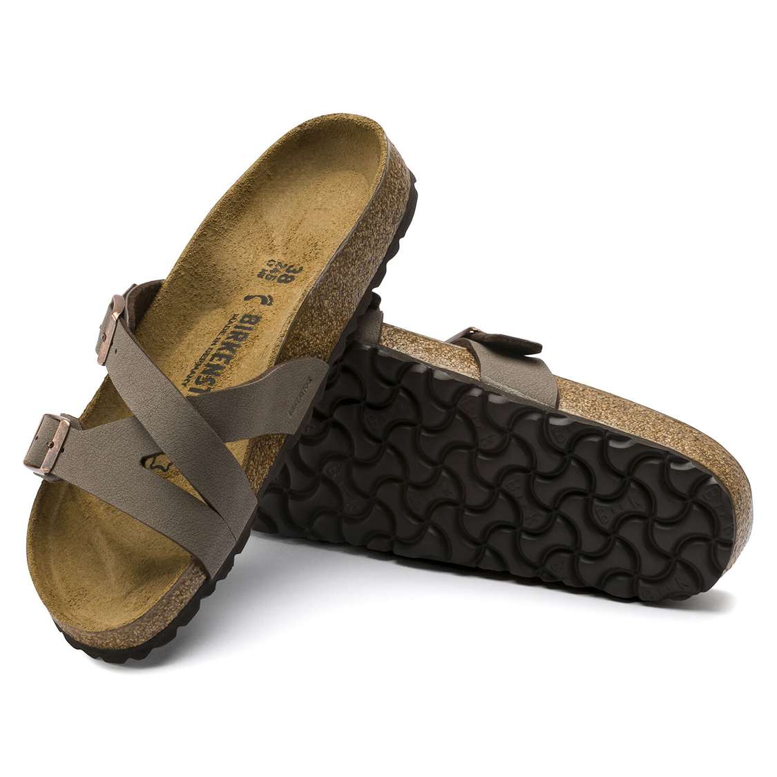 Birkenstock Yao Birkibuc Multi Strap Sandals Yellow | hCAdBsO4cwa