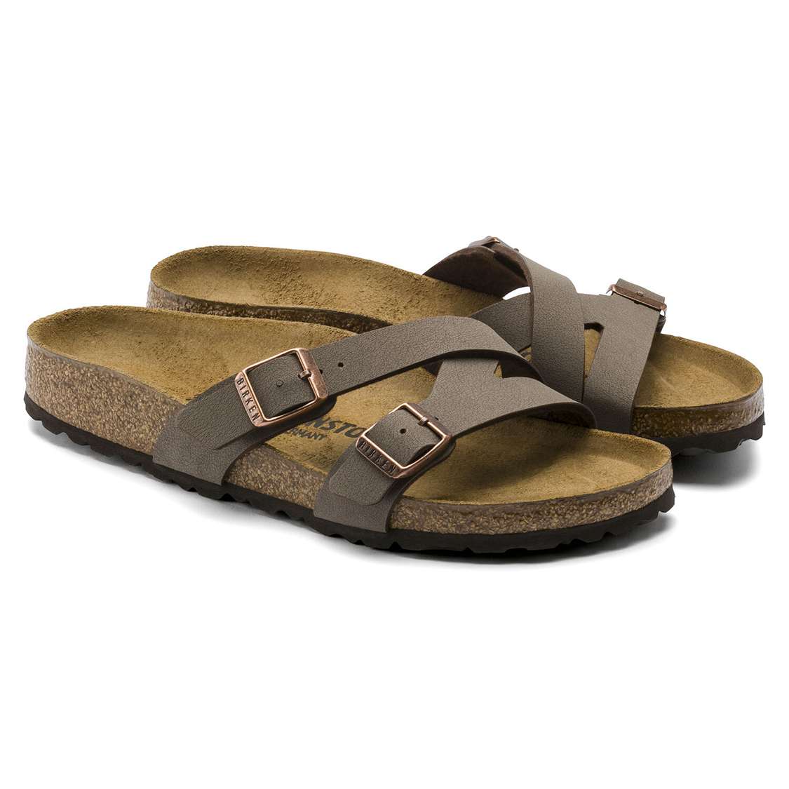 Birkenstock Yao Birkibuc Multi Strap Sandals Yellow | hCAdBsO4cwa