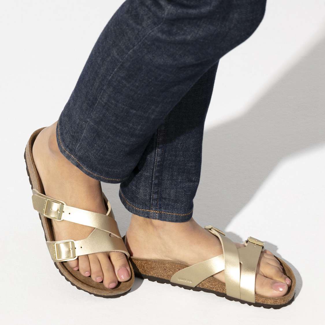 Birkenstock Yao Birko-Flor Multi Strap Sandals Gold | ibfzgxv6exx